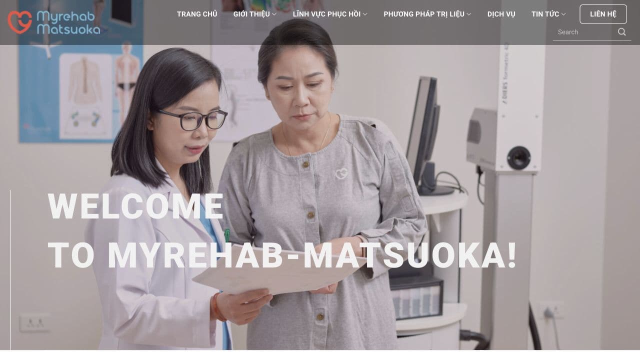 MyRehab Matsuoka — giao diện trang chủ